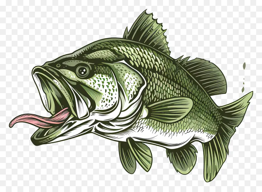 Ikan Bass，Ilustrasi Ikan PNG