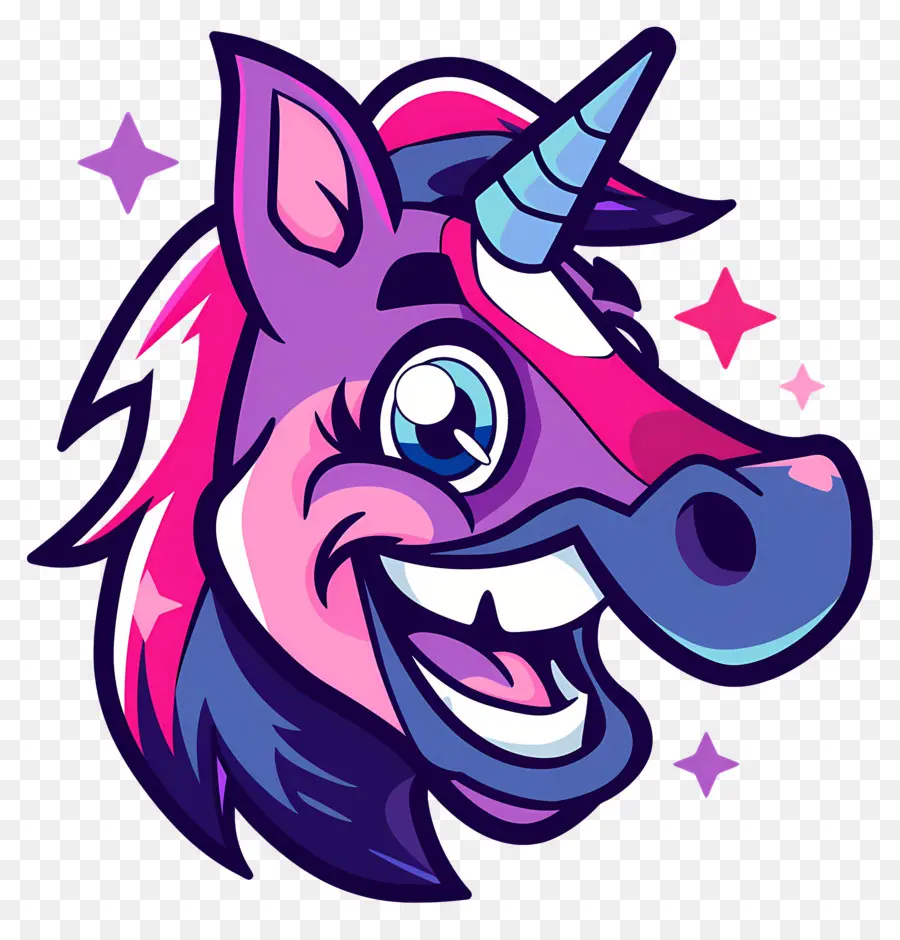 Kepala Unicorn，Kartun Unicorn PNG