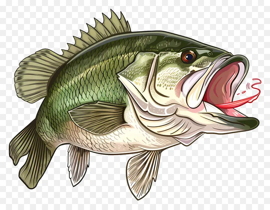 Ikan Bass，Ilustrasi Ikan PNG