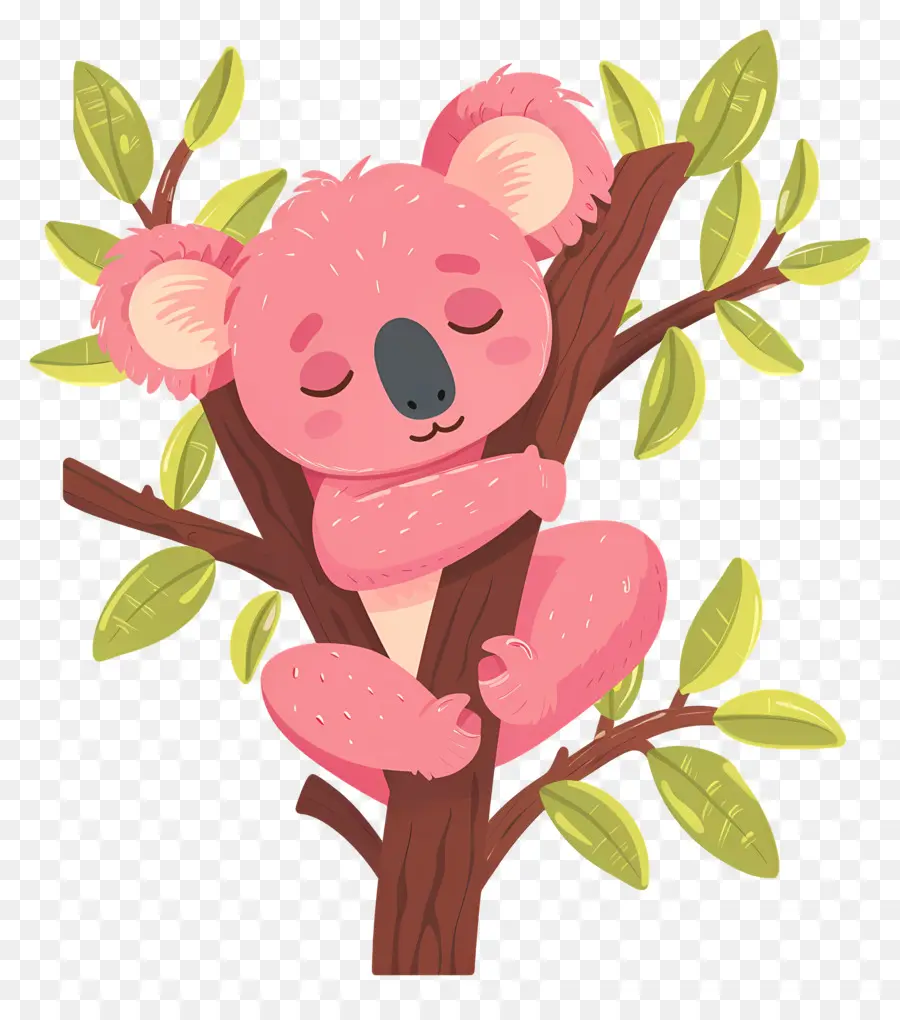 Koala Yang Lucu，Koala Merah Muda PNG