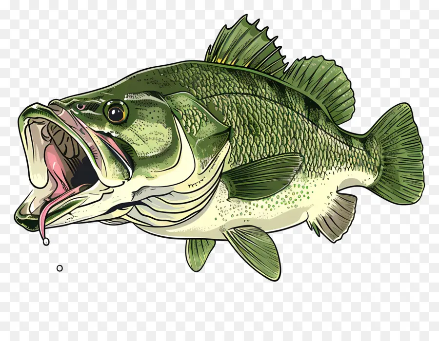 Ikan Bass，Ilustrasi Ikan PNG