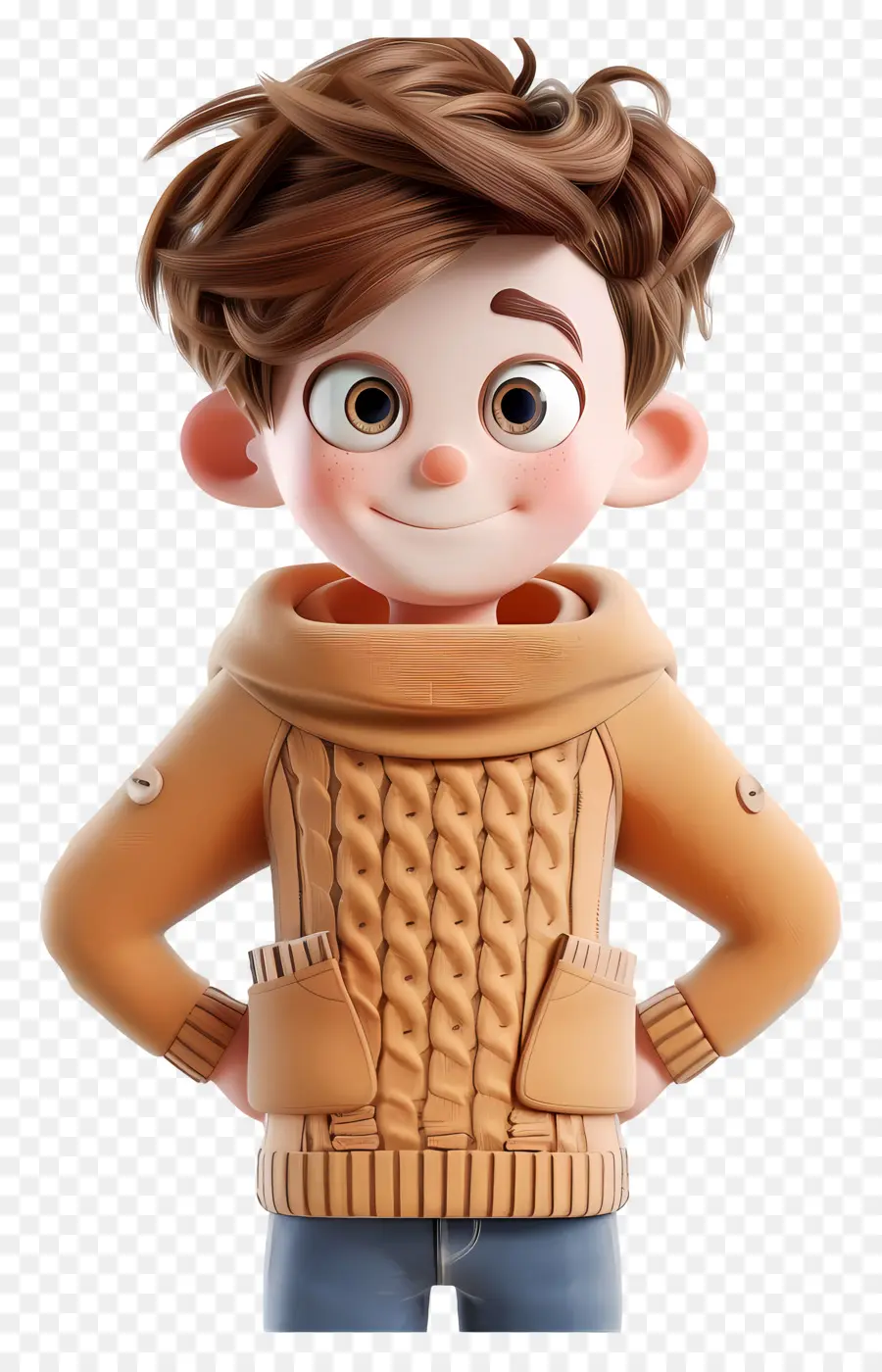 Orang Bahagia，Anak Laki Laki Dengan Sweter PNG