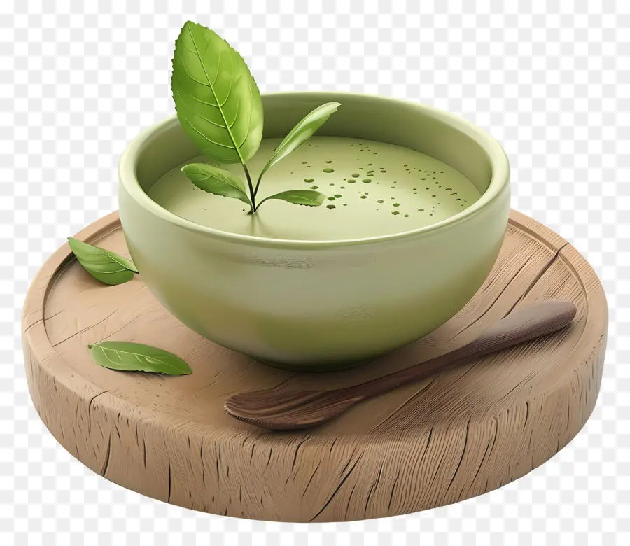 Teh Hijau Matcha，Mangkuk Teh Hijau PNG