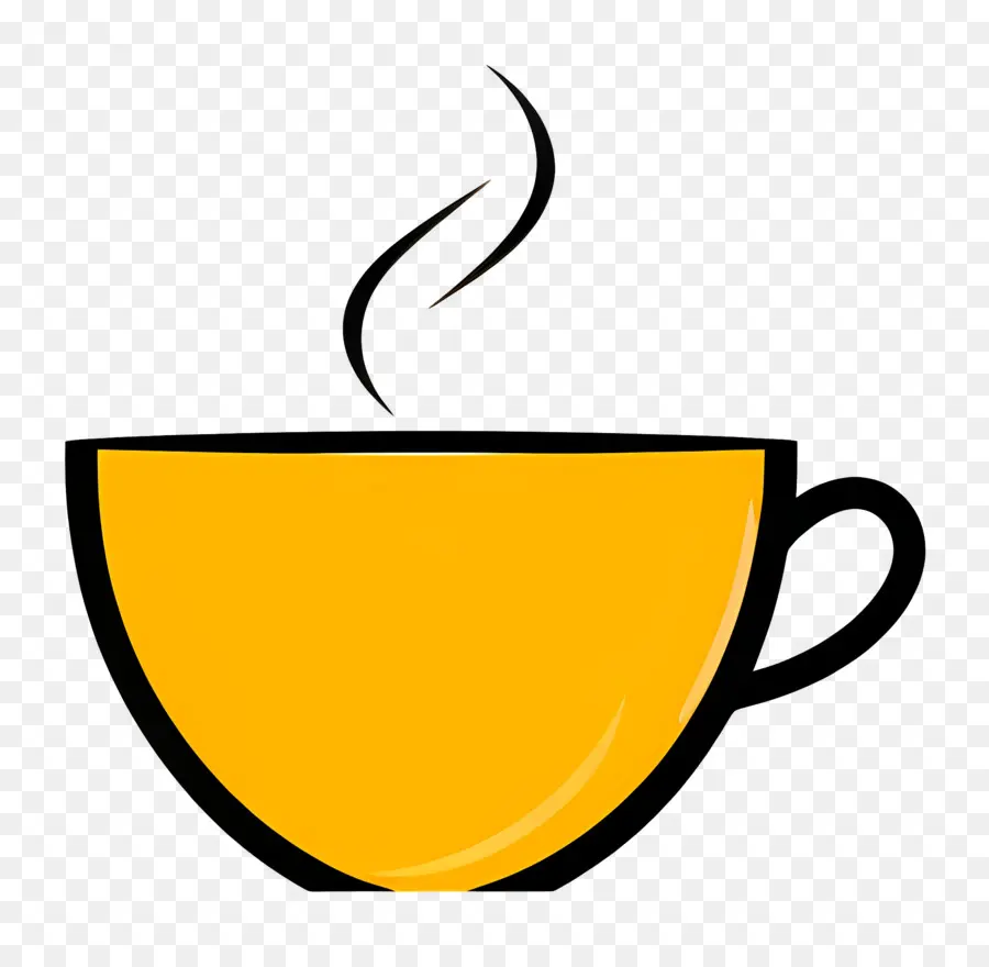 Logo Kopi，Cangkir Kuning PNG