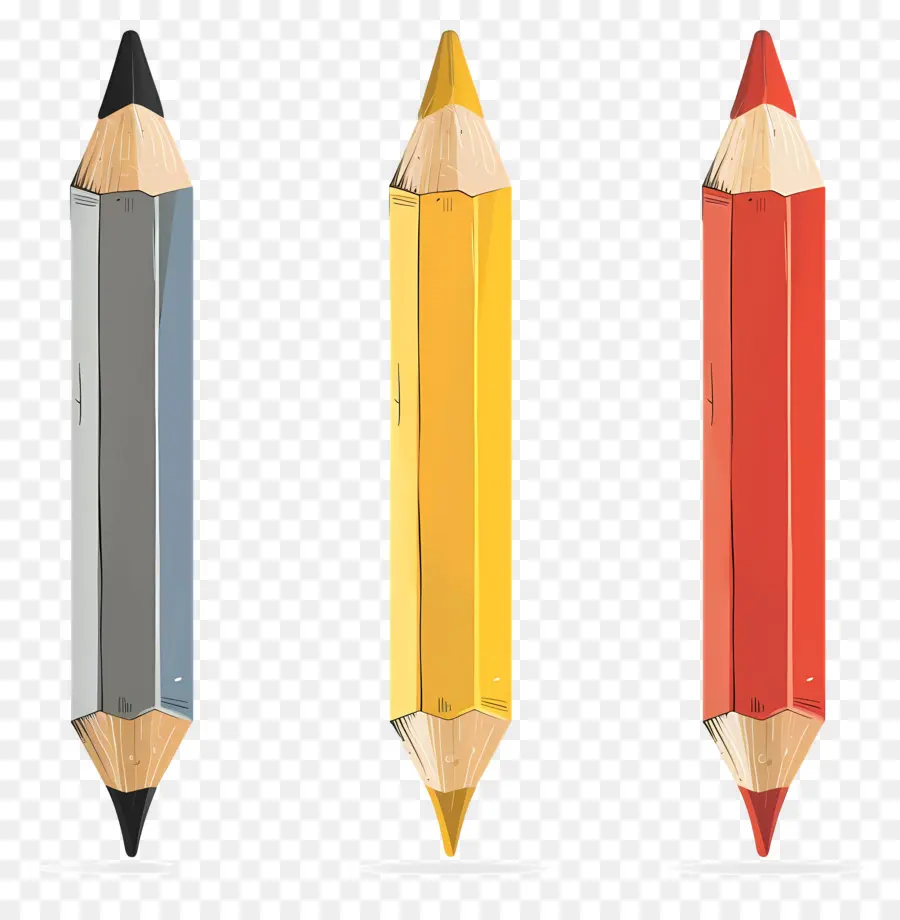 Pensil Warna，Pensil Berujung Ganda PNG