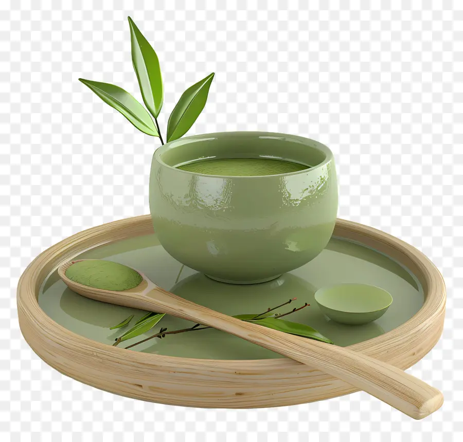 Teh Hijau Matcha，Set Teh Hijau PNG