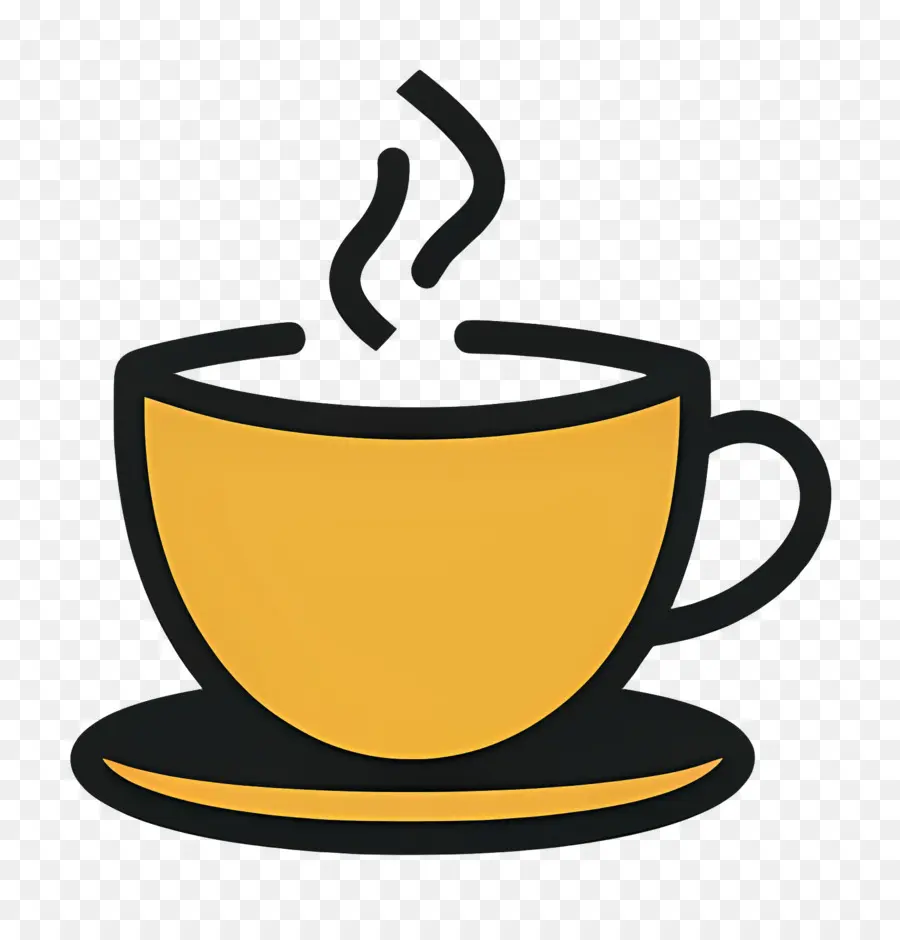 Logo Kopi，Cangkir Kuning PNG