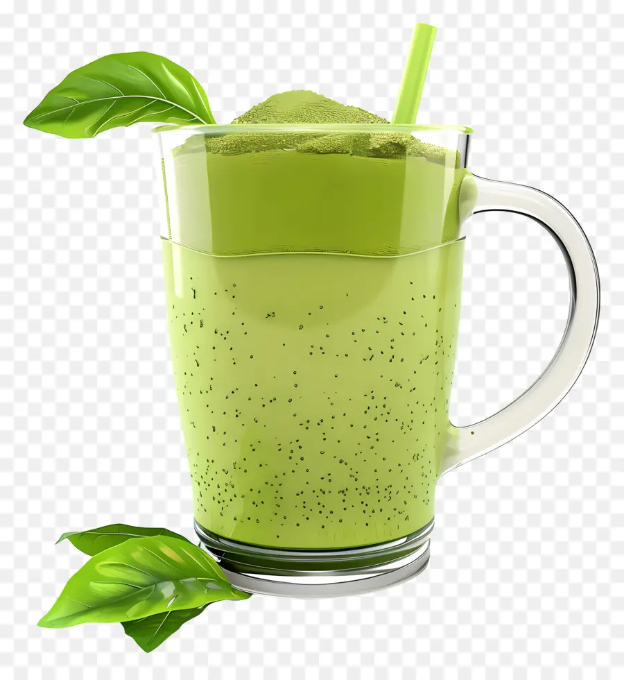 Teh Hijau Matcha，Smoothie Hijau PNG