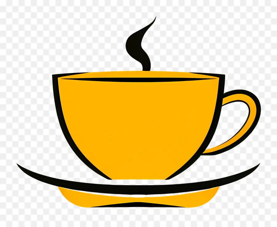 Logo Kopi，Cangkir Kuning PNG