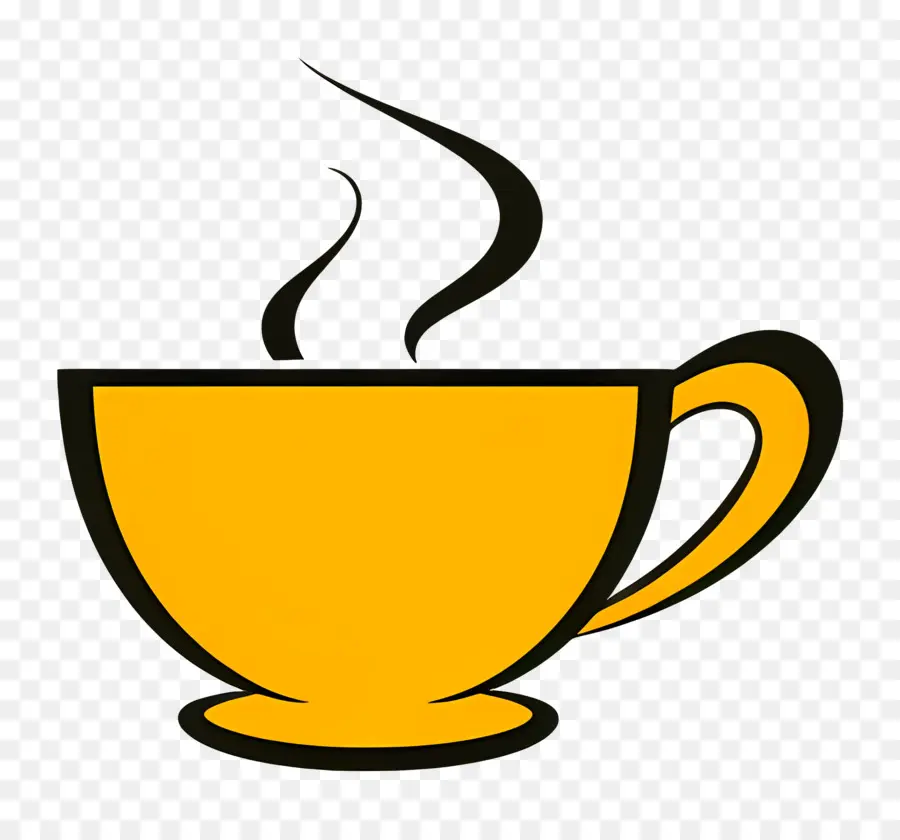 Logo Kopi，Cangkir Kuning PNG