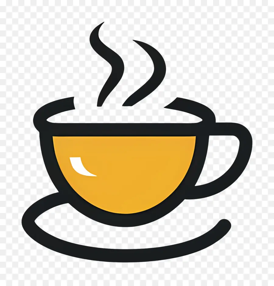 Logo Kopi，Cangkir Kuning PNG