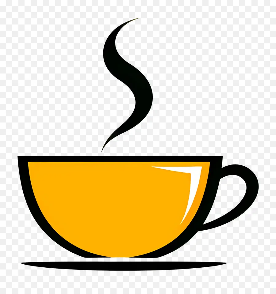 Logo Kopi，Cangkir Kuning PNG