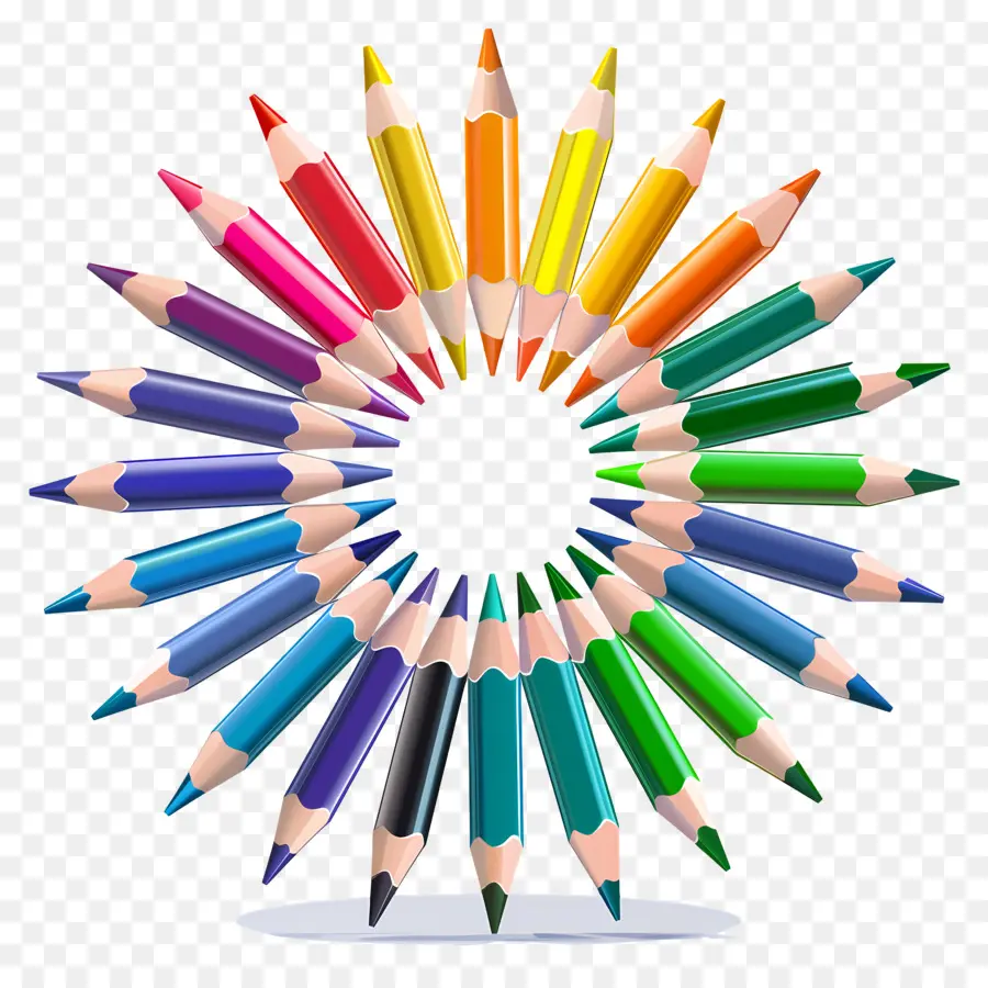 Pensil Warna，Pensil Warna Warni PNG