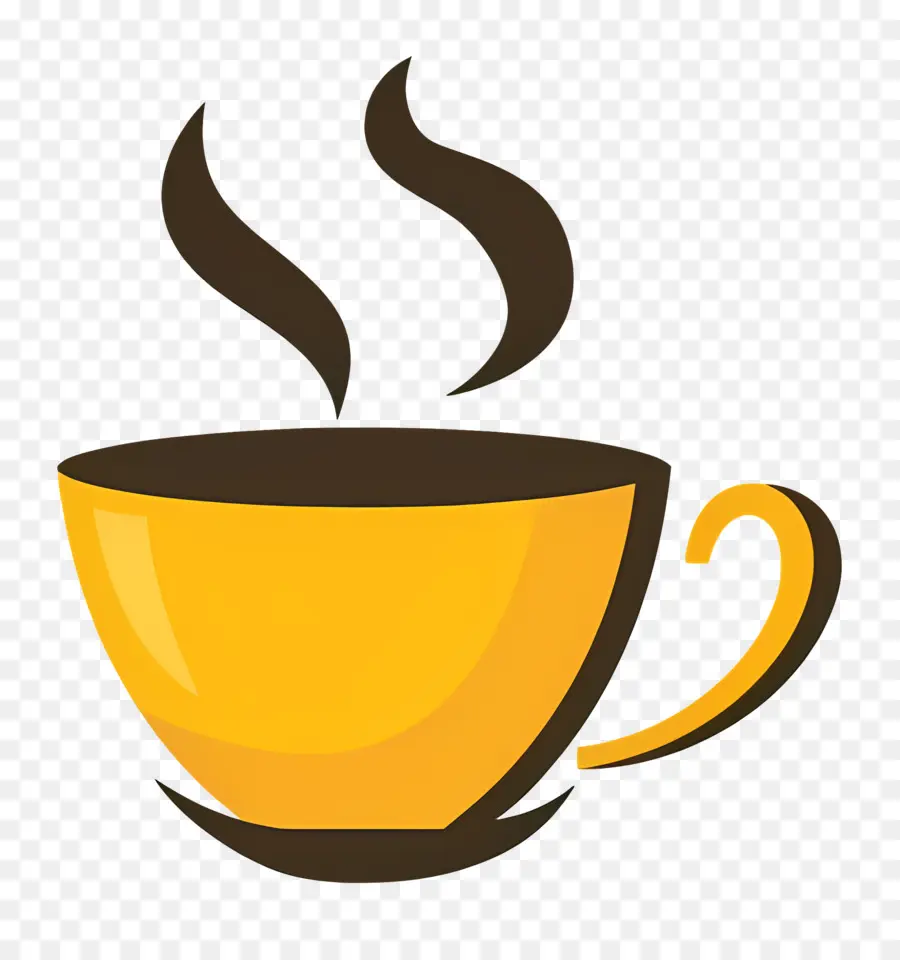 Logo Kopi，Cangkir Kuning PNG