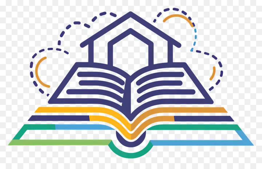 Logo Buku，Ilustrasi Buku Terbuka PNG