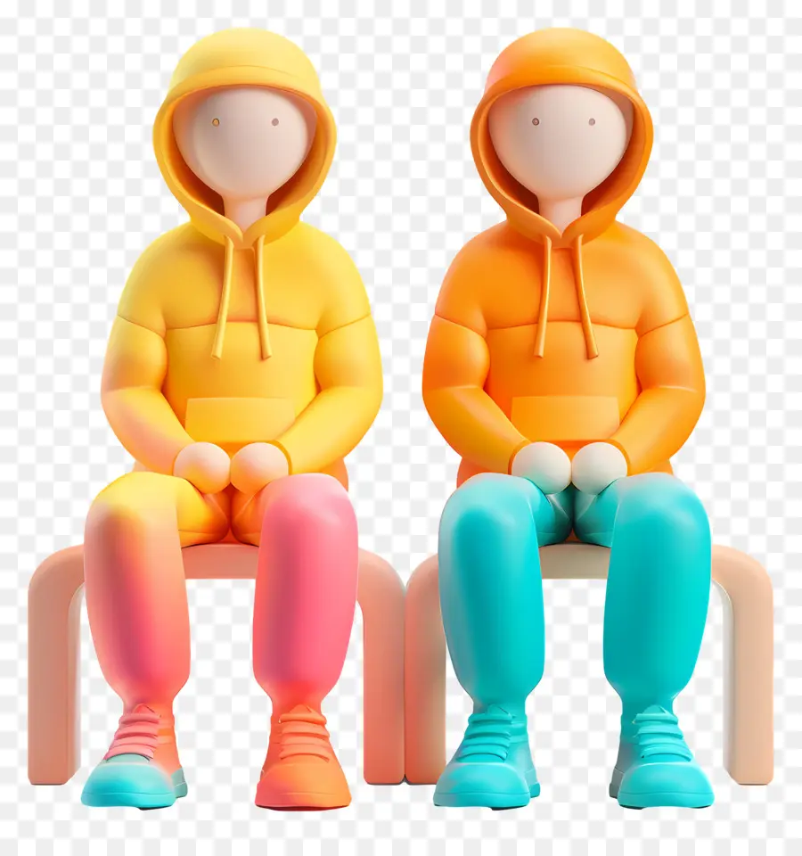 Orang Duduk，Angka Hoodie PNG