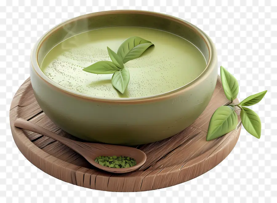 Teh Hijau Matcha，Mangkuk Teh Hijau PNG