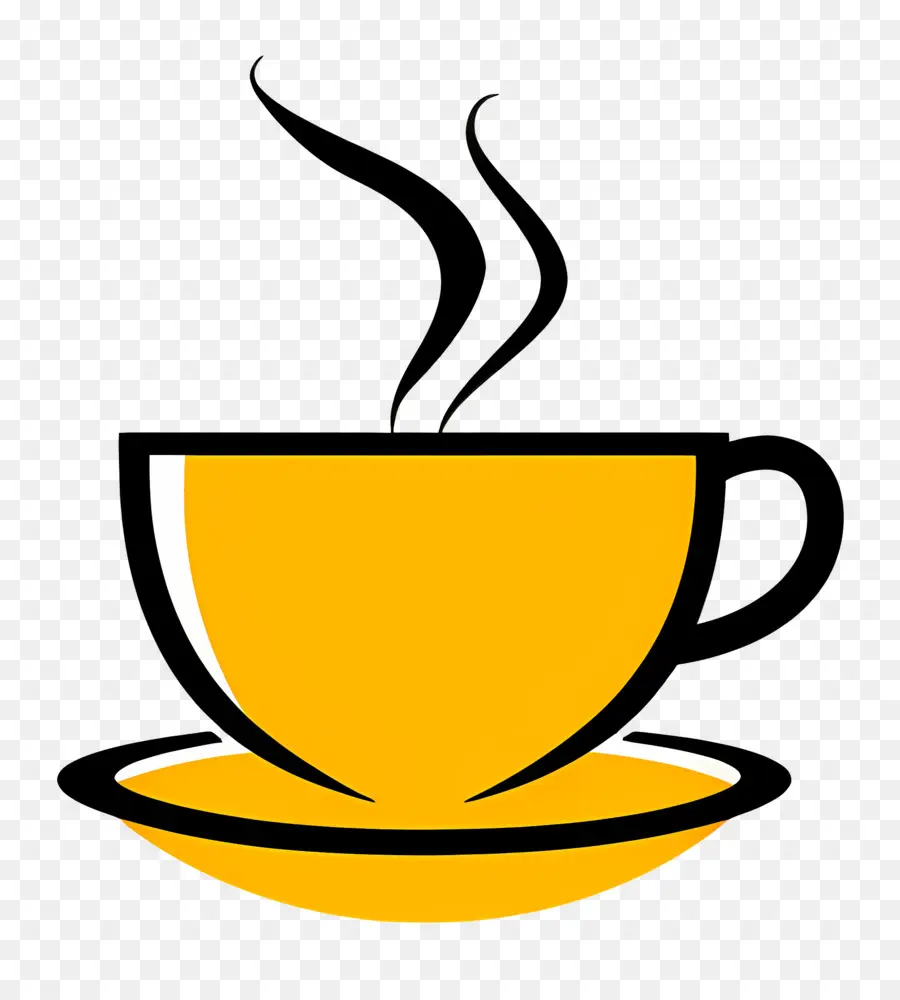 Logo Kopi，Cangkir Kuning PNG