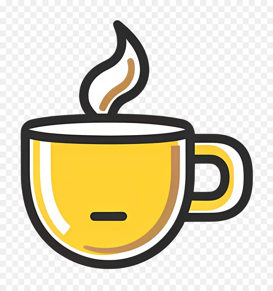 Logo Kopi，Cangkir Kuning PNG