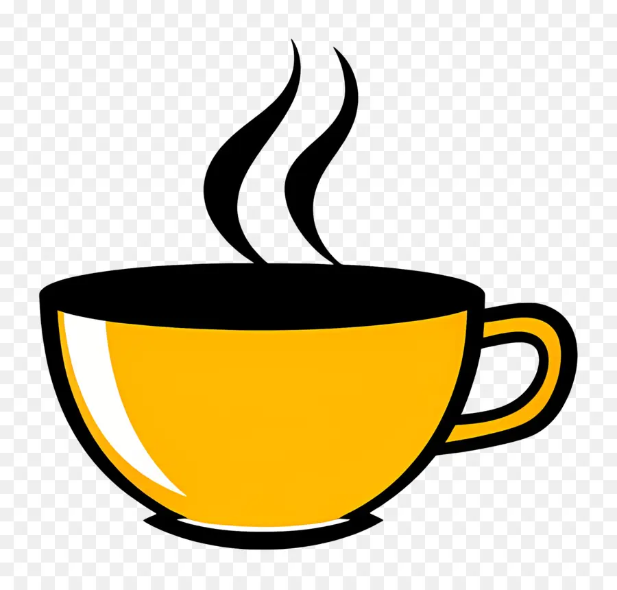 Logo Kopi，Cangkir Kuning PNG