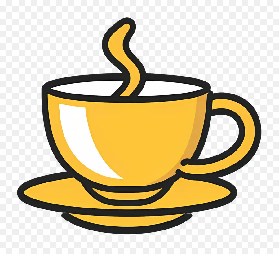 Logo Kopi，Cangkir Kuning PNG