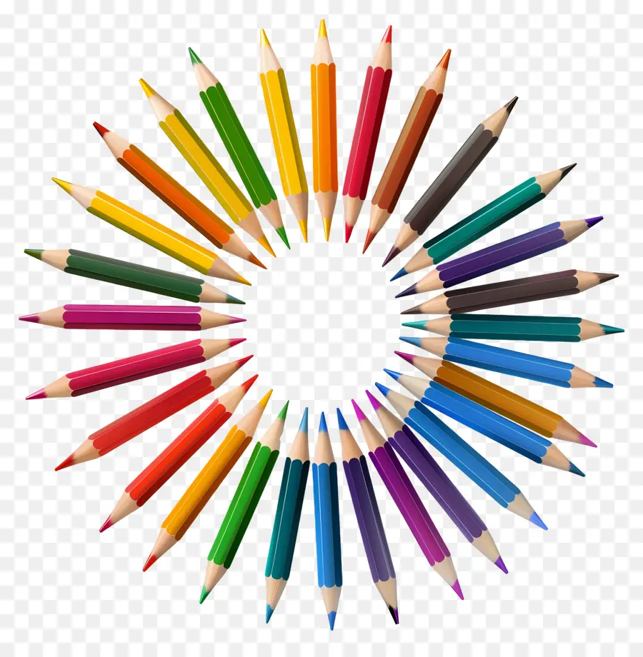 Pensil Warna，Pensil Warna Warni PNG