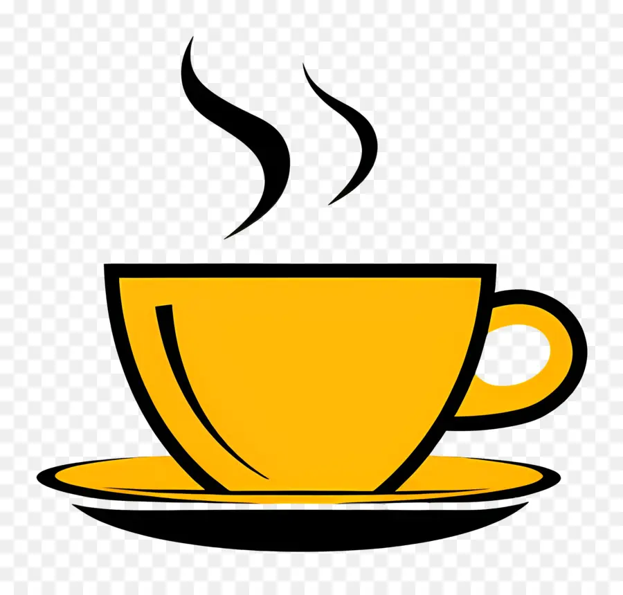 Logo Kopi，Cangkir Kuning PNG