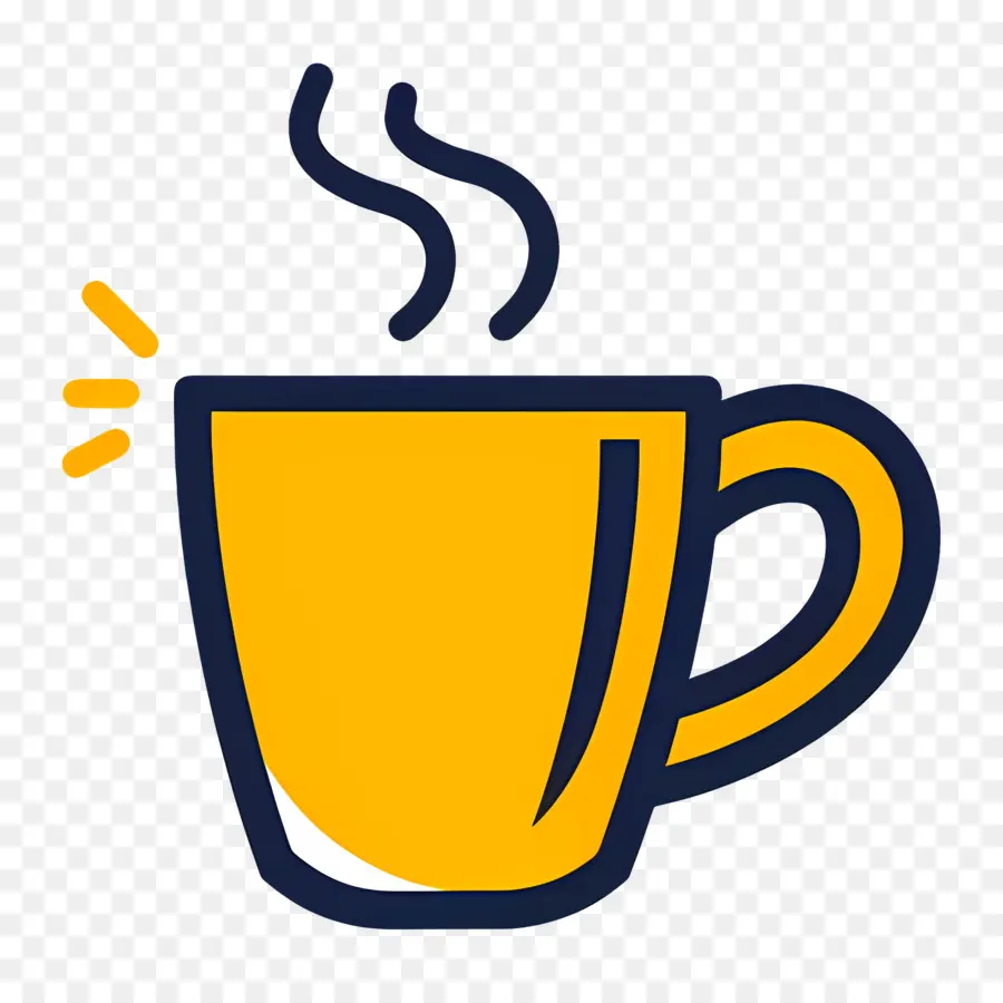 Logo Kopi，Cangkir Kuning PNG