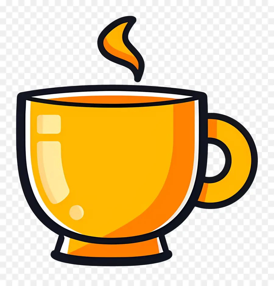 Logo Kopi，Cangkir Kuning PNG