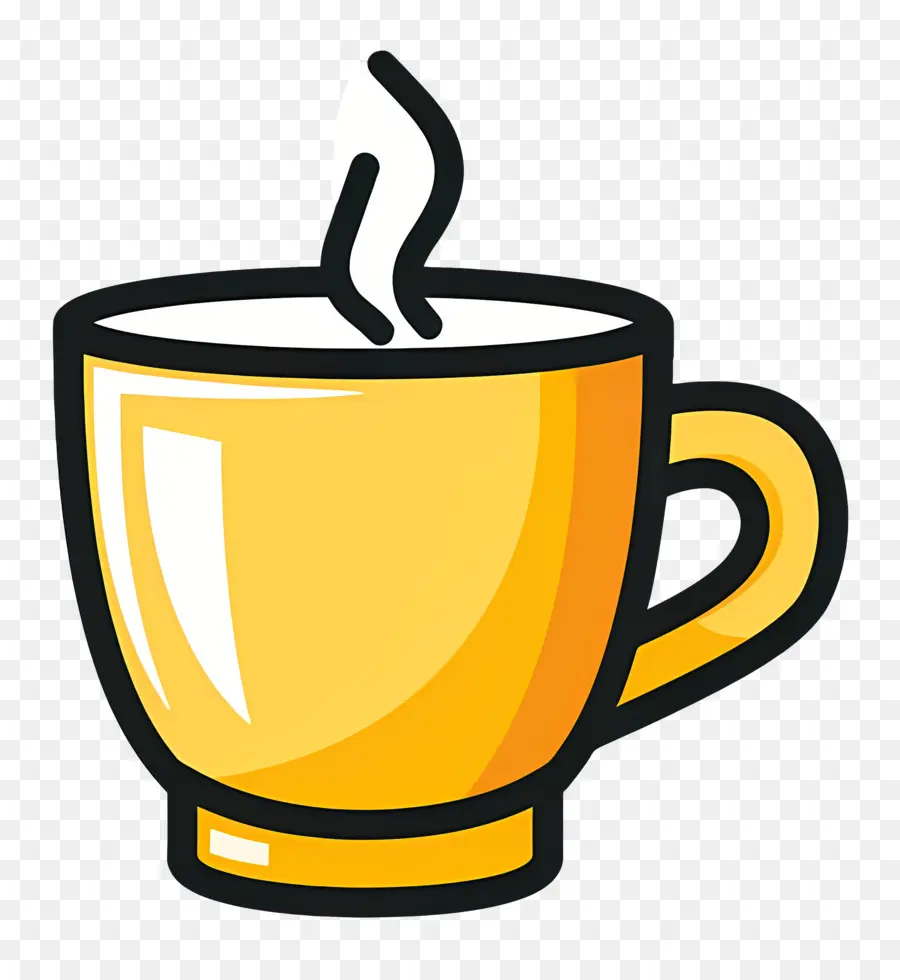 Logo Kopi，Cangkir Kuning PNG