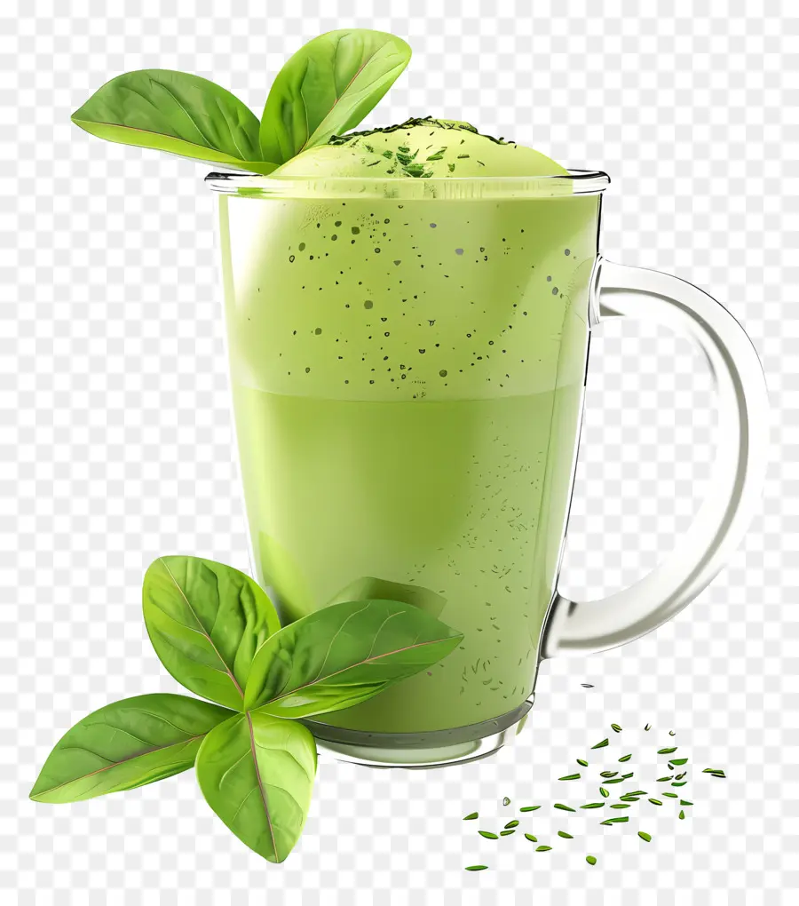 Teh Hijau Matcha，Smoothie Hijau PNG