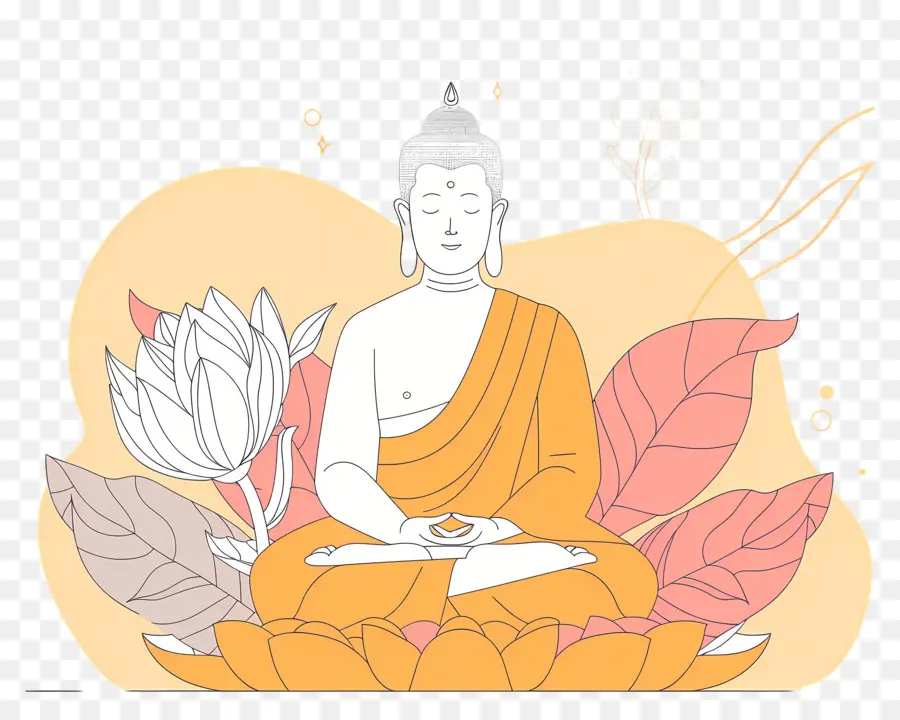 Selamat Waisak，Ilustrasi Buddha PNG