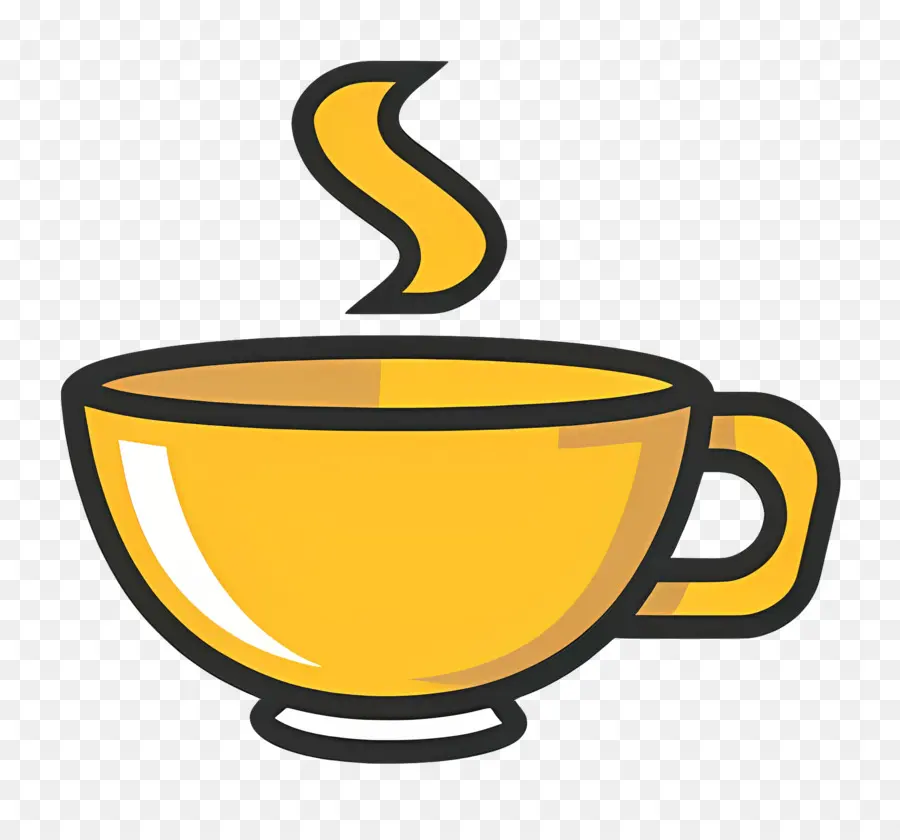 Logo Kopi，Cangkir Kuning PNG