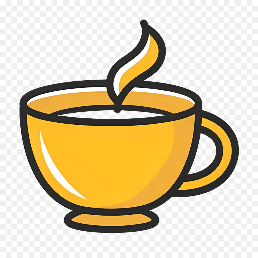 Logo Kopi，Cangkir Kuning PNG