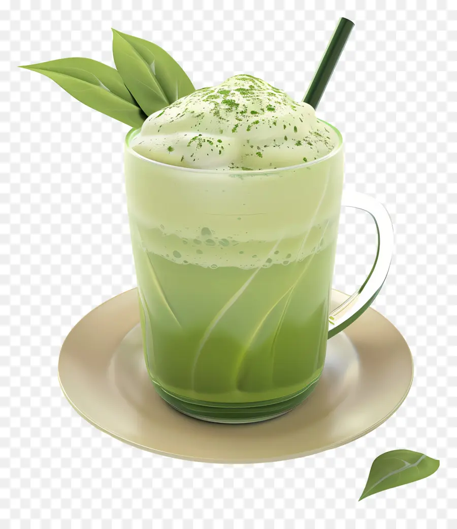 Teh Hijau Matcha，Smoothie Hijau PNG