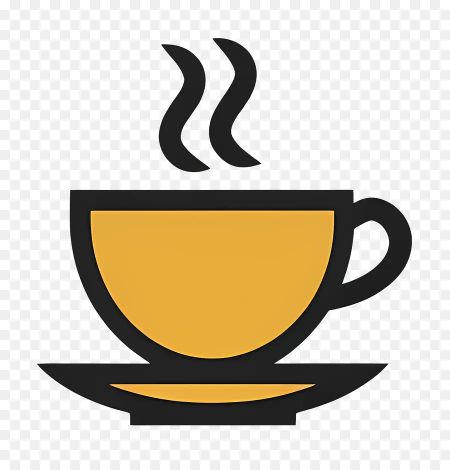 Logo Kopi，Cangkir Kuning PNG