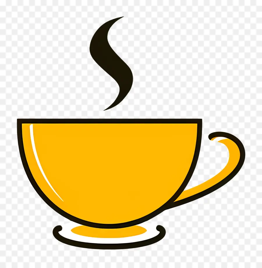 Logo Kopi，Cangkir Kuning PNG