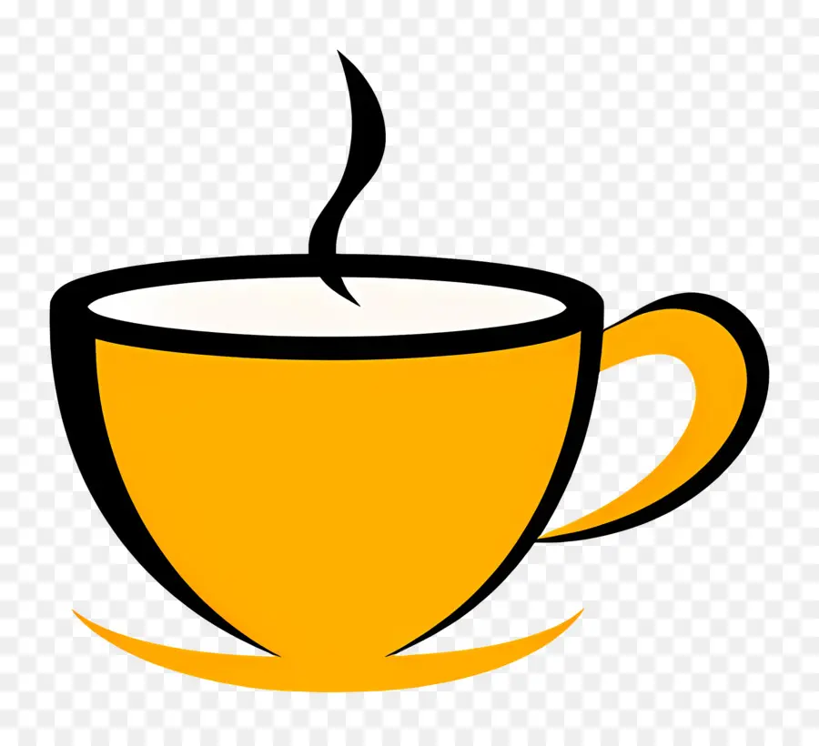 Logo Kopi，Cangkir Kuning PNG