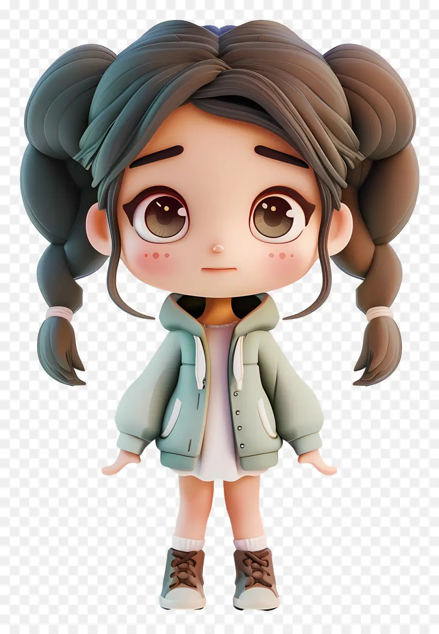 Gadis Chibi，Gadis Dengan Kuncir PNG