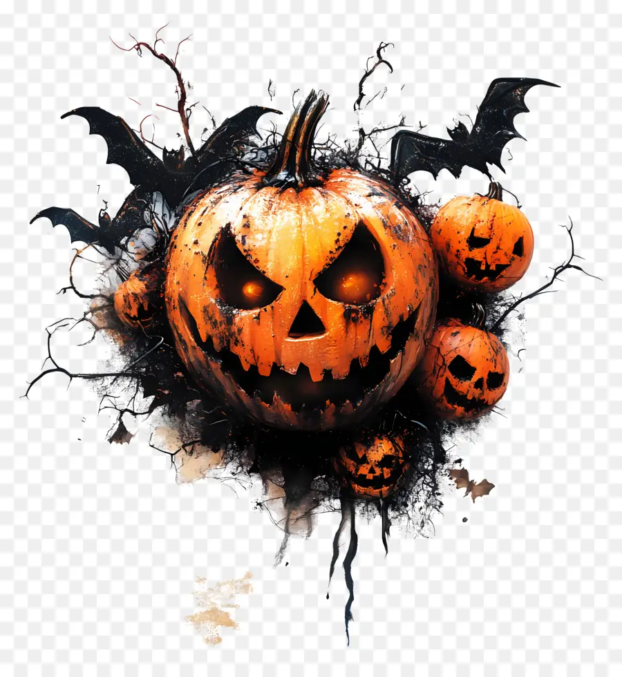 Elemen Halloween，Jack O' Lantern PNG