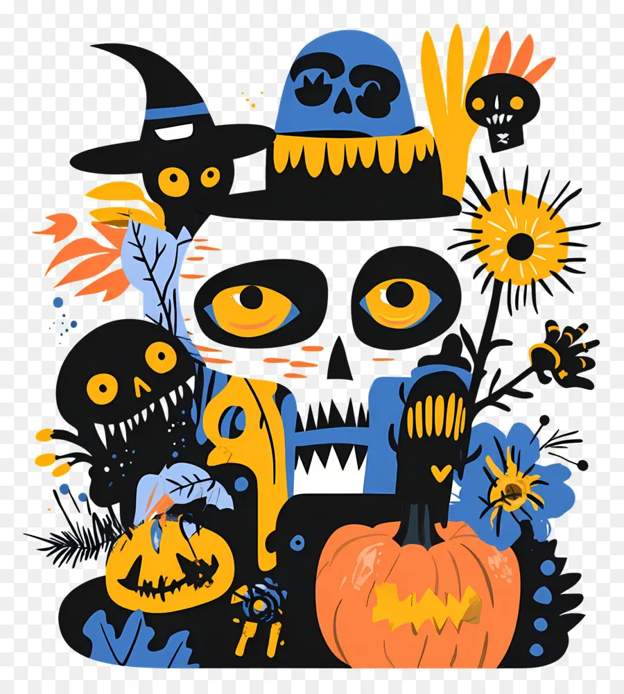 Elemen Halloween，Abstrak Halloween PNG