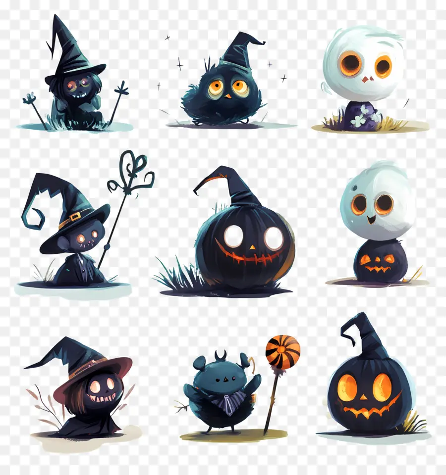 Elemen Halloween，Karakter Halloween Yang Lucu PNG