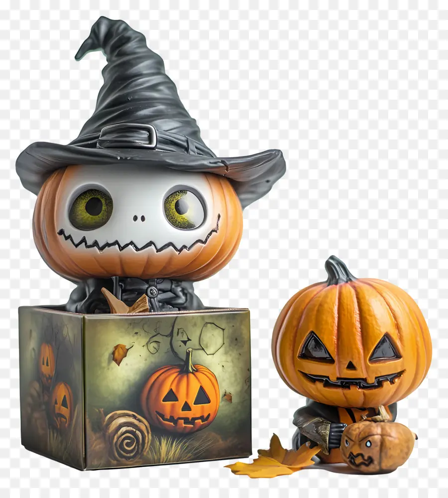 Elemen Halloween，Patung Labu PNG