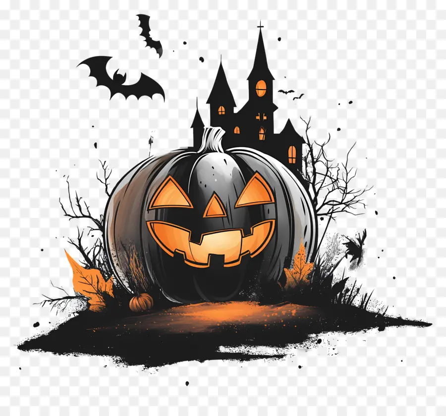 Elemen Halloween，Labu Kuning PNG