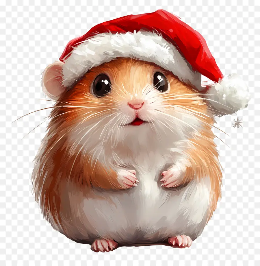 Hamster Natal，Hamster Di Santa Hat PNG