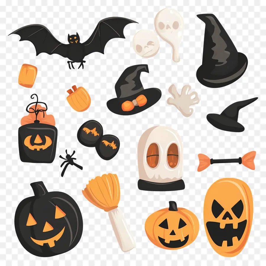 Elemen Halloween，Labu Halloween PNG