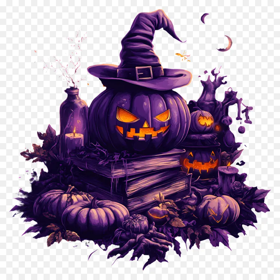 Elemen Halloween，Labu Kuning PNG