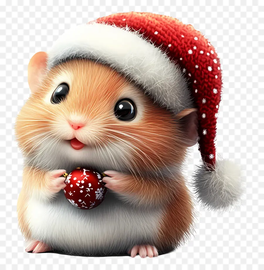 Hamster Natal，Hamster Dengan Ornamen PNG