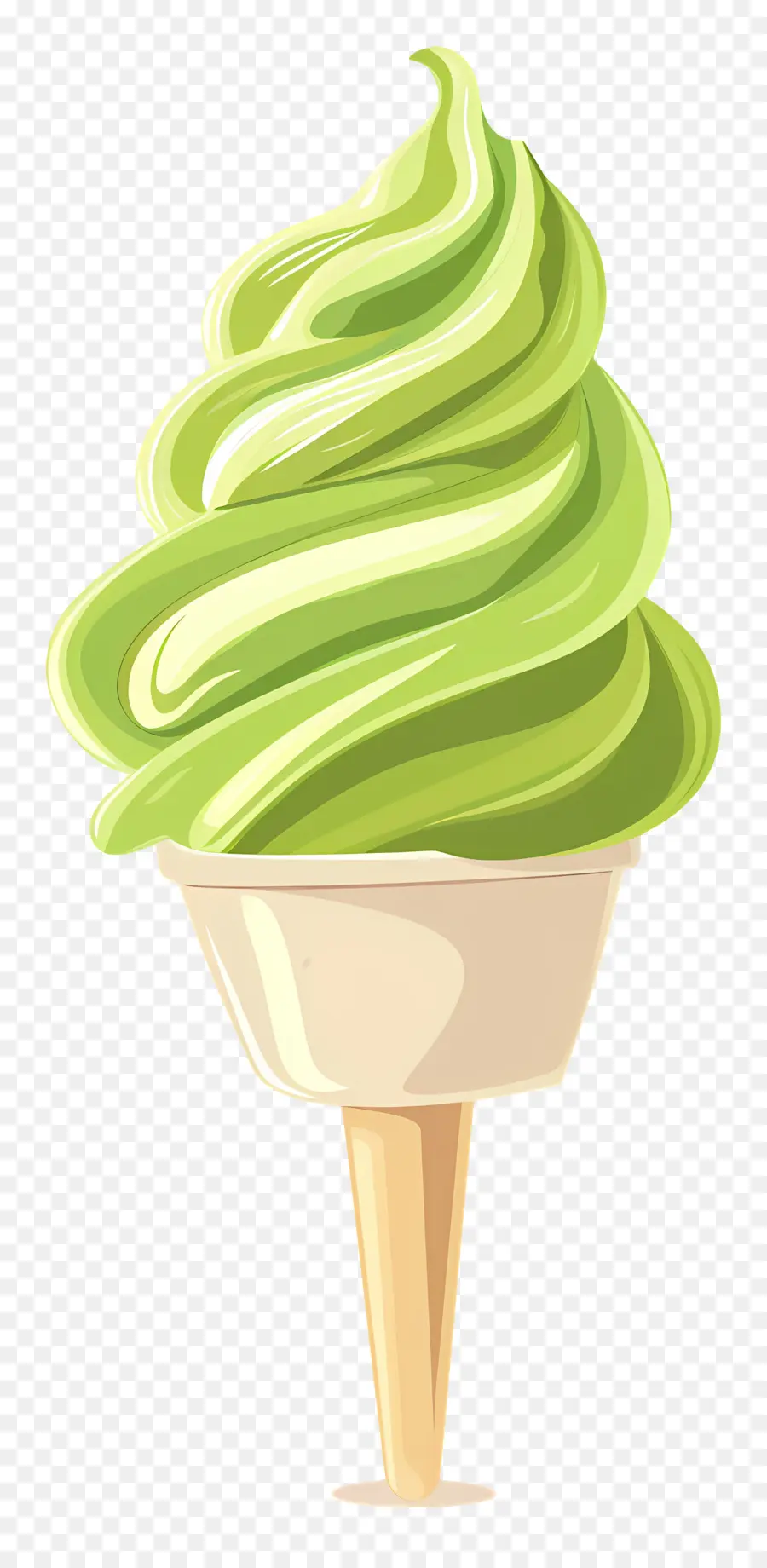 Es Krim Matcha，Kerucut Es Krim PNG