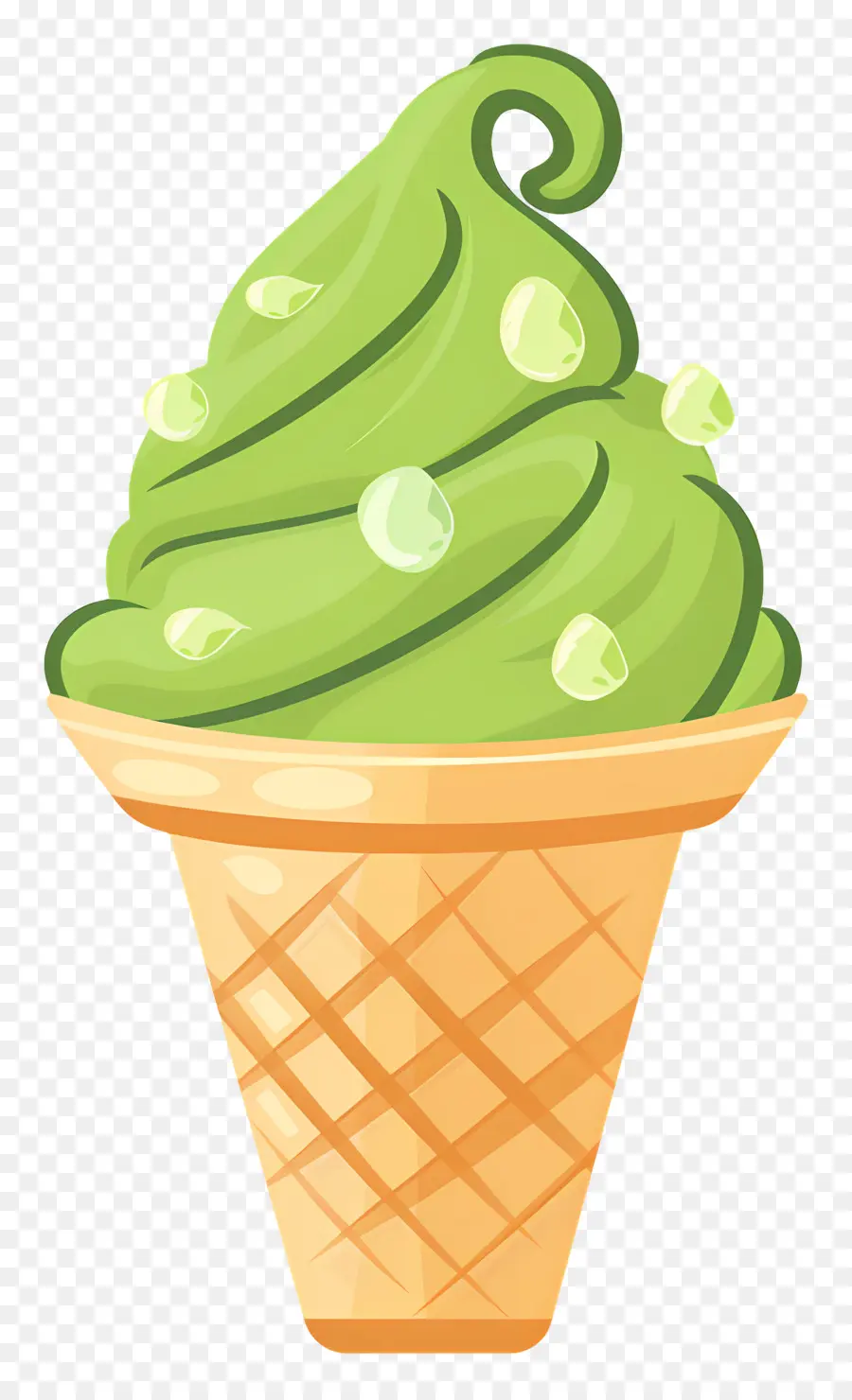 Es Krim Matcha，Kerucut Es Krim PNG